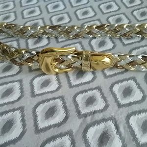 Metallic braided belt
